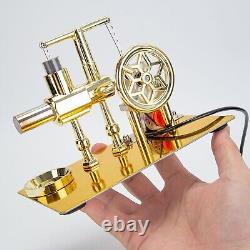 Hot Air Stirling Engine Motor Education Model Electricity Power Generator LED