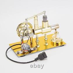 Hot Air Stirling Engine Motor Education Model Electricity Power Generator LED