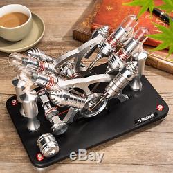 Hot Air Stirling Engine Motor Generator Education Toy Model M14-V4-D C