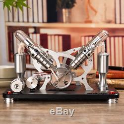 Hot Air Stirling Engine Motor Generator Education Toy Model M14-V4-D C