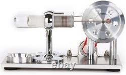 Hot Air Stirling Engine Motor Model Education Toy Electric Generator LED Lights