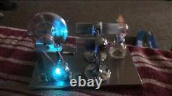 Hot Air Stirling Engine Motor Model Education Toy Electric Generator LED Lights