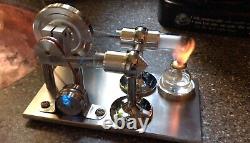 Hot Air Stirling Engine Motor Model Education Toy Electric Generator LED Lights