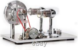 Hot Air Stirling Engine Motor Model Education Toy Electric Generator LED Lights