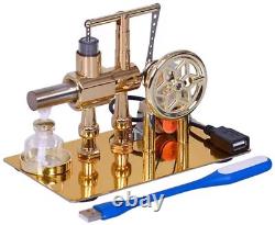 Hot Air Stirling Engine Motor Model, Stirling Engine Kit, Single-Cylinder Meta