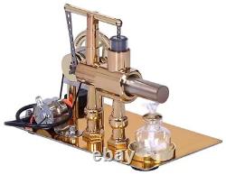 Hot Air Stirling Engine Motor Model, Stirling Engine Kit, Single-Cylinder Meta