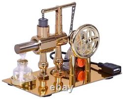 Hot Air Stirling Engine Motor Model, Stirling Engine Kit, Single-Cylinder Meta