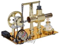 Hot Air Stirling Engine Motor Model, Stirling Engine Kit, Single-Cylinder Meta