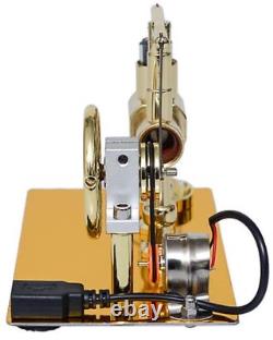 Hot Air Stirling Engine Motor Model, Stirling Engine Kit, Single-Cylinder Meta