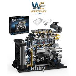 Inline 4-Cylinder Diesel Engine Model Kit With Motor 1029 Pcs STEM