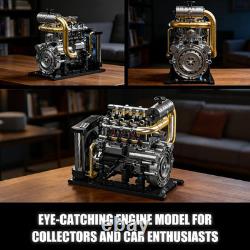 Inline 4-Cylinder Diesel Engine Model Kit With Motor 1029 Pcs STEM