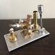 Innovative Hot Air Stirling Engine Model Toy Micro Motor V-engine Motor With Lamp