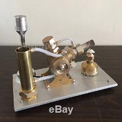 Innovative Hot Air Stirling Engine Model Toy Micro Motor V-Engine Motor with Lamp