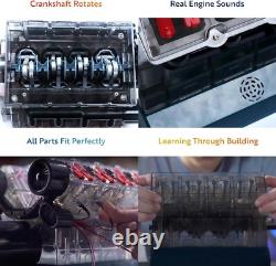 Interactive V8 Engine Model Kit for Kids & Adults Unlock STEM Learning Fun