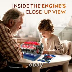 Interactive V8 Engine Model Kit for Kids & Adults Unlock STEM Learning Fun