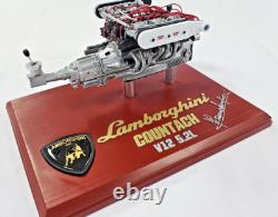 Lamborghini Countach Engine Motor Built Up Painted Model Scale 1/8