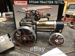Live Steam Mamod Brass Traction Engine Model Te1ab Boxed- Brown/Gold