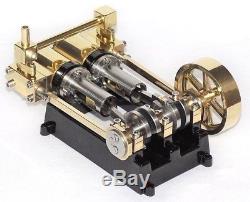 Live Steam Twin Cylinder Mill Model Steam Engine Fully Machined Metal Kit