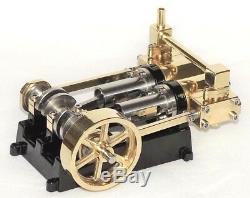 Live Steam Twin Cylinder Mill Model Steam Engine Fully Machined Metal Kit