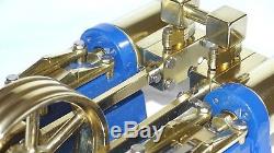 Live Steam Twin Cylinder Tandem Mill Model Steam Engine Fully Machined Metal Kit