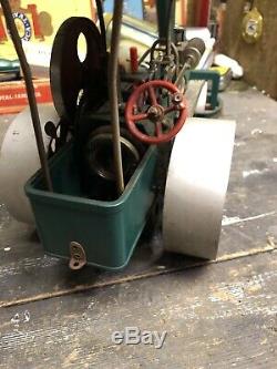 Live Steam Wilesco Green Tractor Engine Roller Dampf German Made Model Toy Mamod