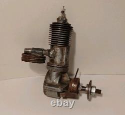 Lot Of 2 Vintage Brown Junior Motor D Model Plane Engine Control Line