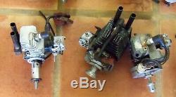 Lot Of 7 Gasoline Ignition Model Airplane Engines / Motors / Rc / Control Line