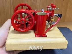 M25 Retro Gas Engine Motor Model that Works Double Flywheels Speed Adjust Toys