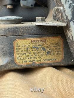 Maytag Model 72 Engine Twin Cylinder Washing Machine Motor Spins Original Decals