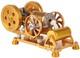 Mechanical Hot Air Stirling Steam Motor Engine Model Kit Physical Toy Double Fan