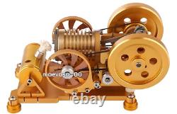 Mechanical Hot Air Stirling Steam Motor Engine Model Kit Physical Toy Double Fan