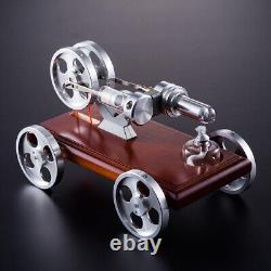 Metal Stirling Steam Engine Car Model Kit Vehicle Engine Motor Kids Gift DIY Toy