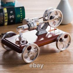 Metal Stirling Steam Engine Car Model Kit Vehicle Engine Motor Kids Gift DIY Toy