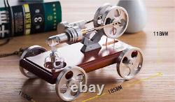 Metal Stirling Steam Engine Car Model Kit Vehicle Engine Motor Kids Gift DIY Toy