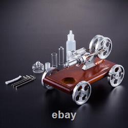 Metal Stirling Steam Engine Car Model Kit Vehicle Engine Motor Kids Gift DIY Toy