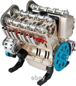 Metal V8 Engine Model Mechanical Engine Science Experiment Physics Toy Gift New