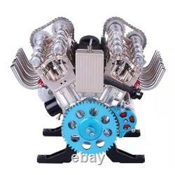 Metal V8 Engine Model Mechanical Engine Science Experiment Physics Toy Gift New