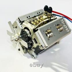 Metal crankshaft V8 engine model, power engine strong magnetic piston DC motor