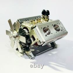 Metal crankshaft V8 engine model, power engine strong magnetic piston DC motor
