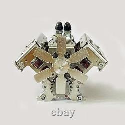 Metal crankshaft V8 engine model, power engine strong magnetic piston DC motor