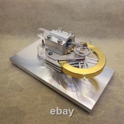 Micro Flywheel Design Hot-Air Stirling Engine Motor Model with LED Light String