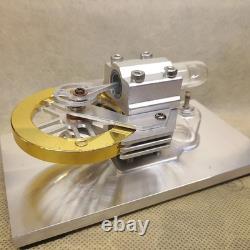 Micro Flywheel Design Hot-Air Stirling Engine Motor Model with LED Light String