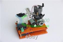 Mini 2-Stroke Gasoline Engine Model Toy Petrol Engine Mixture DC Generator