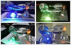 Mini Hot Air Stirling Engine Motor Model Gift Educational Toy Kit With LED Light