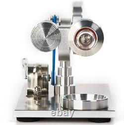 Mini Hot Air Stirling Engine Motor Model Gift Educational Toy Kit With LED Light