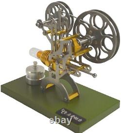 Mini Projector Hot Air Stirling Motor Model Kit that Works Physical Experiment
