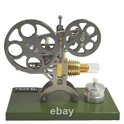 Mini Projector Hot Air Stirling Motor Model Kit that Works Physical Experiment