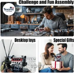 Mini V8 Engine Kit That Runs DIY RC Motor Model Building Kit for Adults