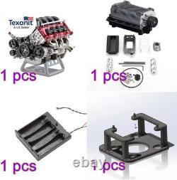 Mini V8 Engine Kit That Runs DIY RC Motor Model Building Kit for Adults