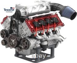 Mini V8 Engine Kit Working Model Electric Supercharger DIY RC Mini V8 Engine Kit Working Model Electric Supercharger DIY RC